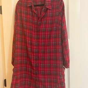 Forever 21 Red and Black Plaid Women's Shirt Dress